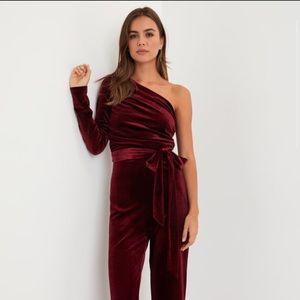 Lulus jumpsuit velvet size medium